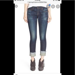 Rag&Bone’s Dre MidRise Slim Boyfriend Jeans 25